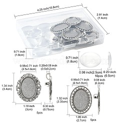 10 stücke 2 stile vintage legierung brosche cabochon lünette einstellungen&nbsp;FIND-FS0004-64