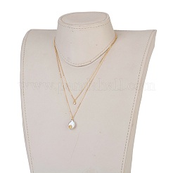 Natürliche Barockperle Keshi Perle gestufte Halsketten&nbsp;NJEW-JN02255-03