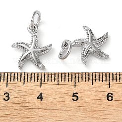 Placage de crémaillère en laiton micro pavé breloques en zircone cubique claire&nbsp;LS-KK-D097-04P