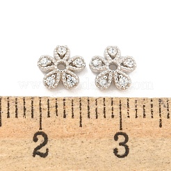 925 tappo con perline in micro pavè di zirconi cubici in argento sterling&nbsp;STER-U002-12P