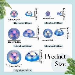 70 g 5 Stile ABS-Kunststoff-Imitationsperlen-Cabochons&nbsp;OACR-SC0001-45E