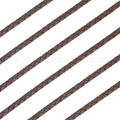 5 m runde geflochtene Buchstabenkordel aus Rindsleder&nbsp;WL-GF0001-34B-04