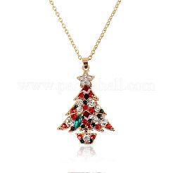 Colliers pendentifs en alliage de strass colorés pour sapin de Noël&nbsp;WG792CD-03