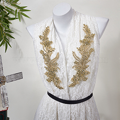 Polyester-Stickerei-Pailletten-Kostümzubehör&nbsp;FIND-WH0148-717A