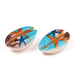Perlas de concha de cowrie impresas&nbsp;X-SSHEL-T013-01C