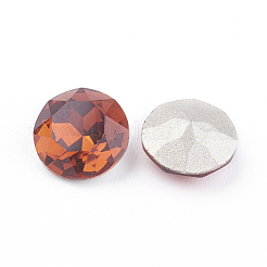 Cabochon di strass in vetro placcato con punta e retro&nbsp;RGLA-J012-8mm-259