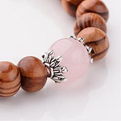 Bracelets extensibles en bois&nbsp;BJEW-JB02404-03