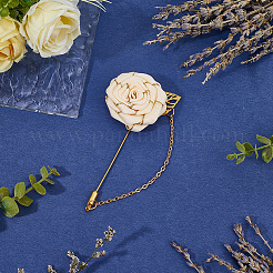 Blumenbroschen aus Polyesterband&nbsp;JEWB-WH20006-02B