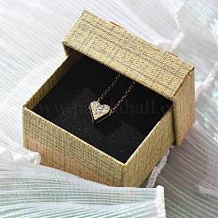 304 Edelstahl Kristall Strass Anhänger Kabelkette Halsketten für Frauen&nbsp;NJEW-C062-01A-G