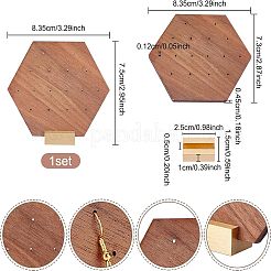 Espositore per orecchini in legno di noce&nbsp;EDIS-WH0012-10