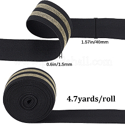 Bande élastique plate rayée en polyester de 4.7 mètre&nbsp;OCOR-GF0003-30A