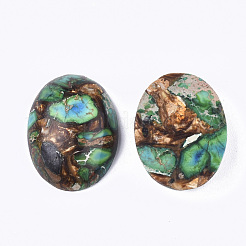 Montierte synthetische kaiserliche Jaspis- und Bronzit-Cabochons&nbsp;G-S329-080D