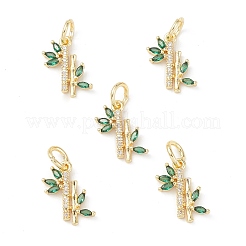 Dijes de circonio cúbico pavé de latón chapado en rack&nbsp;KK-G464-08G