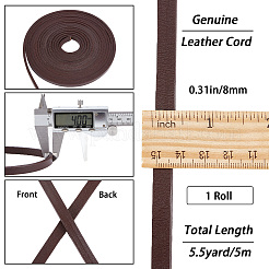 Cordon plat en cuir de vachette&nbsp;WL-GF0001-10C-03
