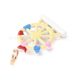 Ciondoli smaltato in ottone&nbsp;KK-CBA05A5-01G-02