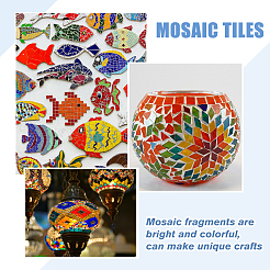 400 Stück 4 Stile Mosaikfliesen Glascabochons&nbsp;DIY-DC0003-67