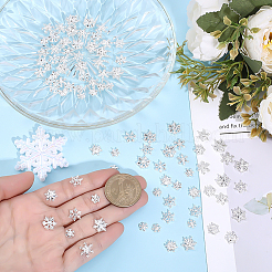 90 cabochon flocon de neige en alliage de zinc&nbsp;MRMJ-ME0001-05