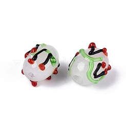 Perles vernissées manuelles&nbsp;LAMP-Q039-01A