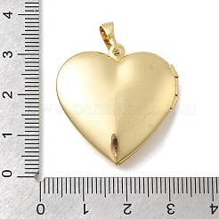 Herz-Medaillon-Anhänger aus Messing zum Valentinstag&nbsp;KK-D431-035B-G