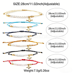 6 Stück Armband mit Kreuzanhänger aus Edelstahl 304&nbsp;NZ8647-7