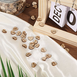 1400 Stück 2 Stile Herz Holz Bastelbedarf&nbsp;WOOD-GL0001-23