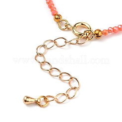 Braccialetti con perline di vetro placcate sfaccettate&nbsp;BJEW-JB05693-01