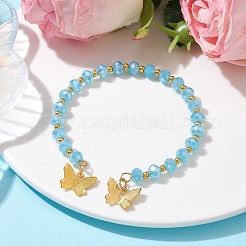 Braccialetti rotondi con perline di vetro&nbsp;BJEW-JB09964-06