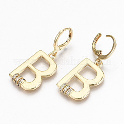 Boucles d'oreilles huggie huggie en laiton micro pave clair&nbsp;KK-R117-047-NF