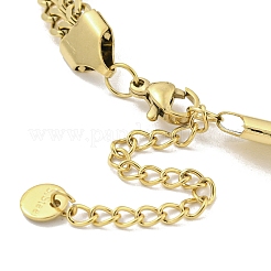 Bracelets à chaîne torsadée en acier inoxydable 304 à lanterne creuse pour femmes&nbsp;BJEW-Q339-02G