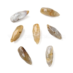 Perles acryliques bicolores imitation pierre précieuse&nbsp;AC-CBA6852-01B