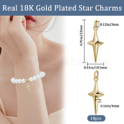 10 pièces pendentifs en laiton&nbsp;ZIRC-BBC0002-29