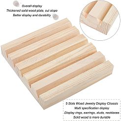 Espositore per gioielli in legno a 5 slot&nbsp;ODIS-WH0029-32