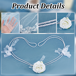 2 pz macramè poliestere organza cordone polso corsage per matrimonio&nbsp;HJEW-OC00098