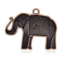 Tibetischer stil Aluminium Anhänger & Charms&nbsp;TIBEP-L015-03R-NF