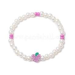3 bracelet extensible en perles rondes imitation plastique ABS sur le thème des fruits d'été pour femmes&nbsp;BJEW-JB11735