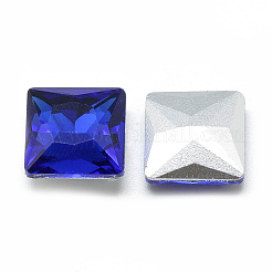 Cabujones de cristal con rhinestone&nbsp;RGLA-T027-8x8mm-11
