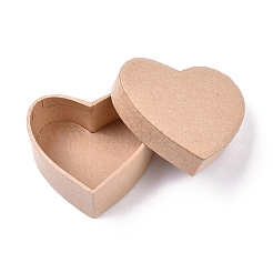 Scatole di caramelle di carta kraft a cuore&nbsp;CON-WH0072-82