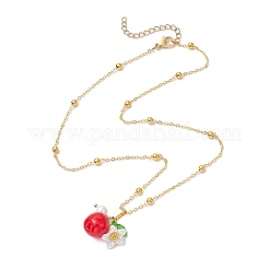 Collane con ciondolo di frutta in resina&nbsp;NJEW-JN05204-04