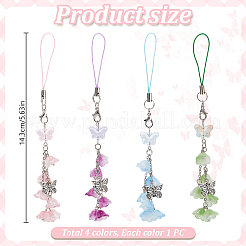 Maiglöckchen-Mobile-Gurte aus Acryl und Glas&nbsp;HJEW-DR00048