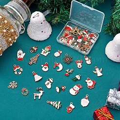 50pcs pendentifs en émail en alliage de noël&nbsp;JX265A