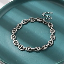 Bracelets à maillons ovales en acier inoxydable 304 pour hommes et femmes&nbsp;BJEW-D042-47P