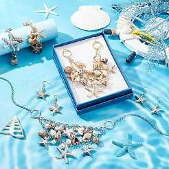 Strandschmuckset mit natürlichen Muscheln und Seesternen&nbsp;SJEW-PH0001-14