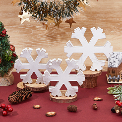 Kit de décorations d'affichage en bois de flocon de neige de noël&nbsp;DJEW-WH0042-65