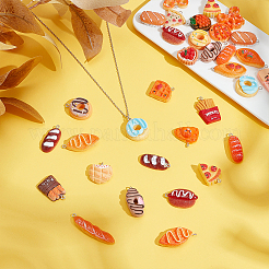56pcs 28 styles de pendentifs en résine opaque&nbsp;RESI-WR0001-07