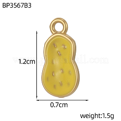 Ciondoli in acciaio inox smaltato 304&nbsp;STAS-OY011-01G