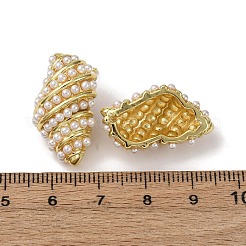 Orecchini a bottone a forma di conchiglia in ottone&nbsp;EJEW-H165-01C-G