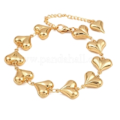 304 Edelstahl-Herzgliederkettenarmbänder als Valentinstagsgeschenk&nbsp;BJEW-D359-17B-G
