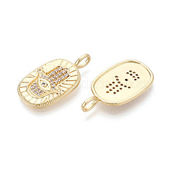 Ottone micro spianare pendenti zirconi&nbsp;KK-T073-48G