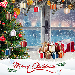 16 décoration suspendue en plastique à thème de Noël&nbsp;AJEW-NB0005-46