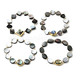 Stretch-Armbänder aus Abalone-Muschelperlen&nbsp;BJEW-D315-03G